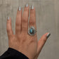 925 Sterling Silver Labradorite Pear Boho Statement Ring