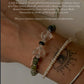 Handcrafted silver bracelet with natural multi-colored tourmaline and quartz  
