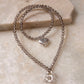 925 Sterling Silver Smokey Quartz 4MM Faceted Chunky Heart Necklace