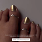 Artisan hammered texture toe ring for thumb  