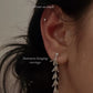 925 Sterling Silver Multi Tourmaline Dual Chain Connector Earrings