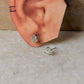 925 Sterling Silver Aquamarine Raw Uncut Prong Setting Studs Earrings