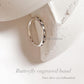 Butterfly Engraved Silver Band Ring