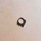 Elegant clip-on septum ring design 3 in polished silver