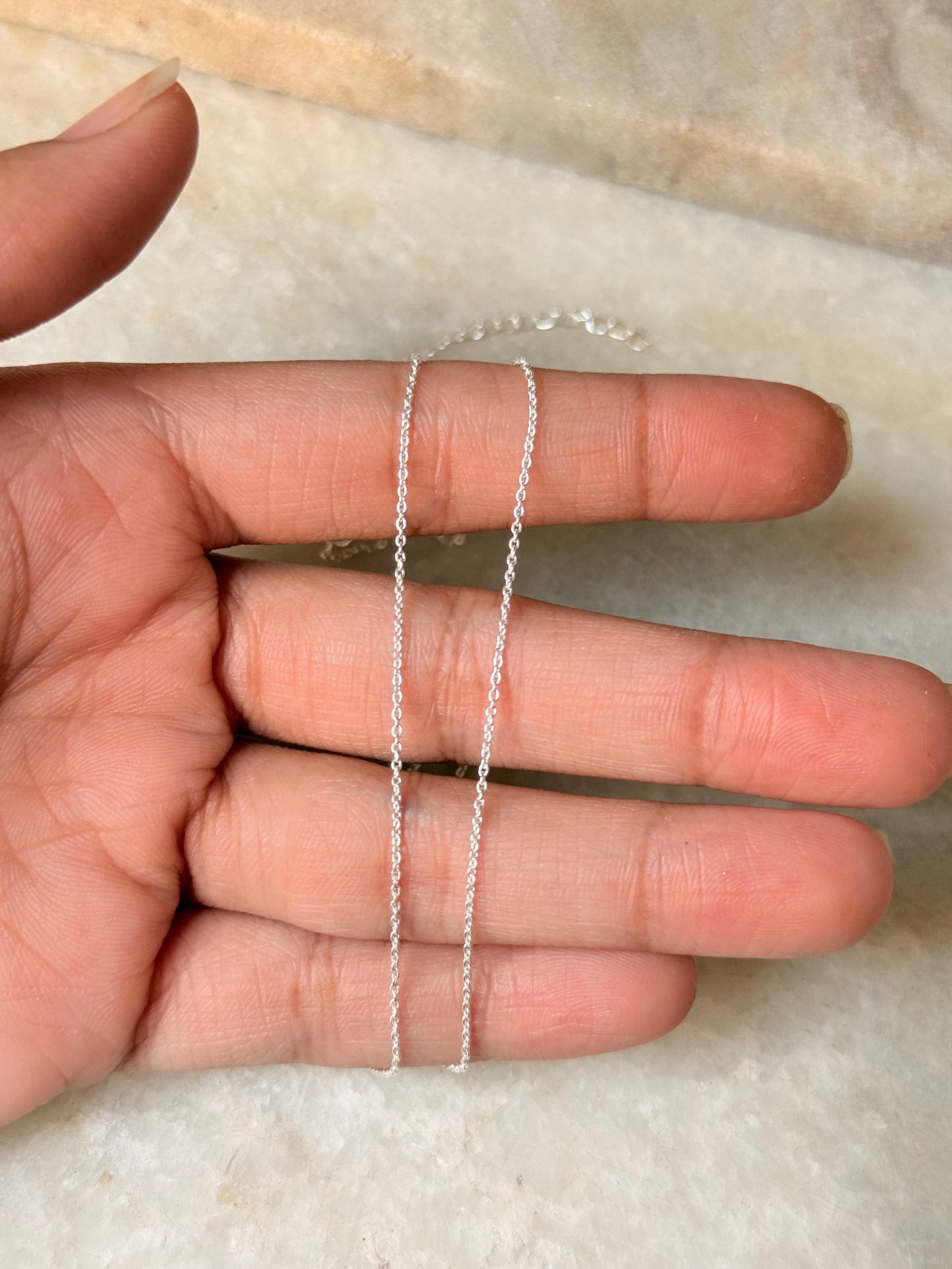 925 Sterling Silver Dainty Cable Chain