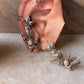 925 Sterling Silver Pearl Flower Leaf Studs Earrings