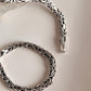 Vintage Antique Patterned Silver Bracelet for Jewelry