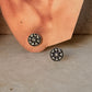 925 Sterling Silver Antique Plain Oxidised Boho Studs Earrings