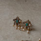 925 Sterling Silver Turquoise , Fresh Water Pearls & Kundan Polki Handcrafted Gold Plated Necklace Set