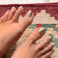 925 Sterling Silver Textured Toe Ring