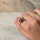 925 Sterling Silver Amethyst & Peridot Floral Wire Wrapped Handcrafted Ring