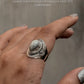 925 Sterling Silver Jasper Pear Handcrafted Boho Ring