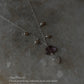 925 Sterling Silver Necklace with Fluorite Cloud, Moonstone and Pearls  