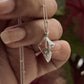 925 Sterling Silver Clear Quartz Goth Style Spiral Wire Wrapped Cable Dot Handcrafted Necklace