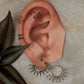 925 Sterling Silver Tribal Hoops Earrings- Tatvam