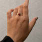 925 Sterling Silver Red Coral Boho Ring