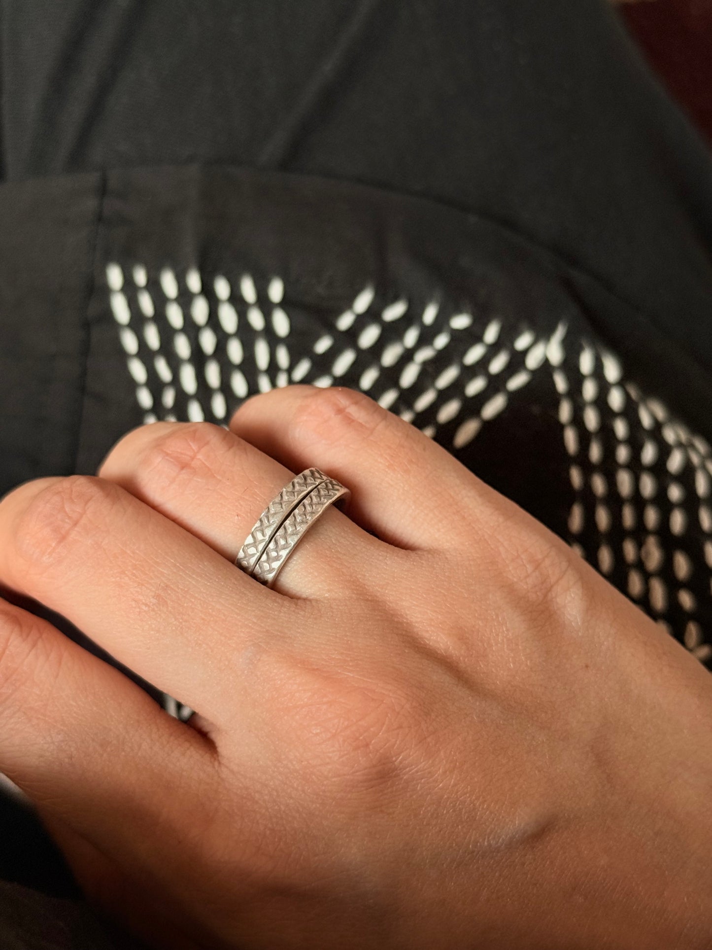 925 Sterling Silver Bohemian Hill Tribe Handcrafted Adjustable Ring