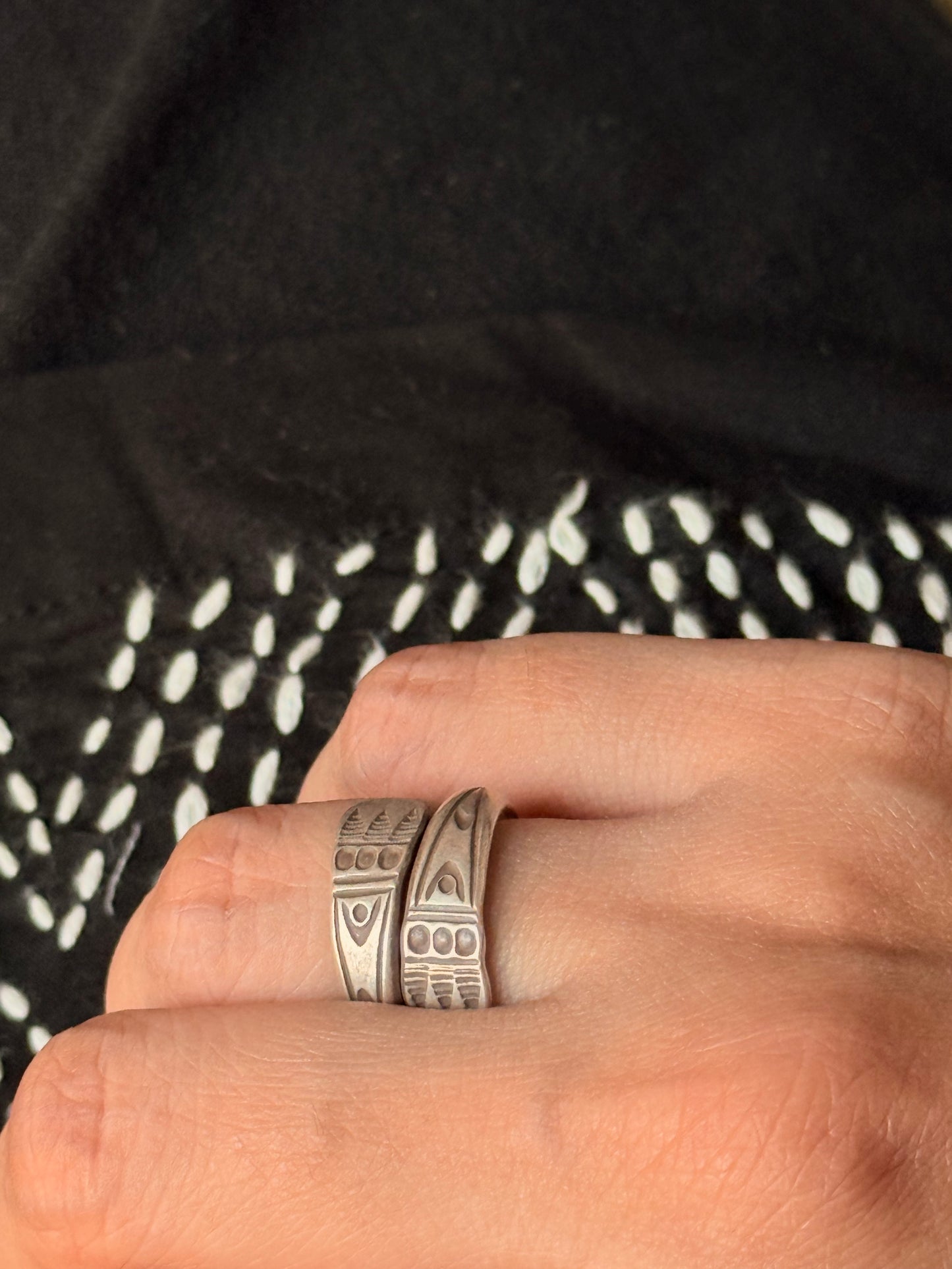 925 Sterling Silver Bohemian Hill Tribe Handcrafted Adjustable Ring