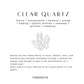 Clear quartz for clearity