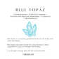 Blue Topaz Rough Crystal with silver accents