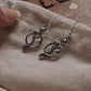 Om Aum Design Silver Earrings