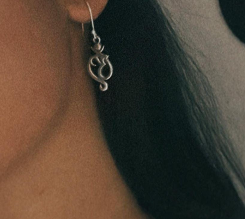 Om Aum Symbol Earrings for Meditation