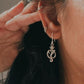 Sterling Silver Earrings Featuring Om Aum