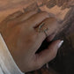 Modern Antler 2 silver ring with a rustic, nature-inspired design.