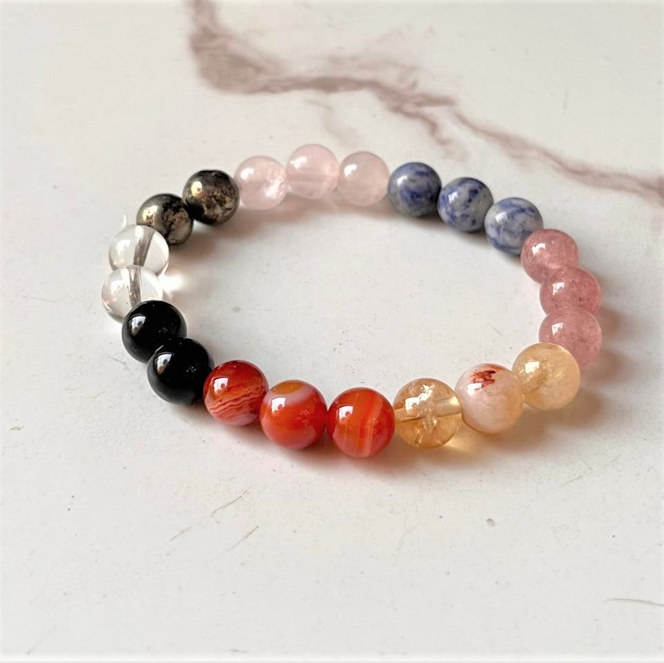 I Deserve It All Natural Crystal Bracelet 8MM