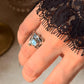 925 Sterling Silver New Larimar Molten Drip Ring