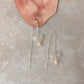 925 Sterling Silver Moonstone Butterfly & Pearls Sui Dhaga Earrings