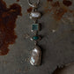 925 Sterling Silver Baroque Pearls, Aqua Chalcedony, Faux Turquoise Statement Handcrafted One of a Kind Pendant