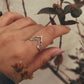 Boho Crown Stack Silver Ring
