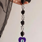 Protective Black Tourmaline & Selenite Evil Eye Hanging