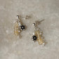 925 Sterling Silver Ethiopian Opals & Fresh Water Pearls Hand beaded , Floral Charm Handcrafted Studs Earrings