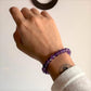 8MM Amethyst Bracelet with Sparkling Diamond Cut Finish