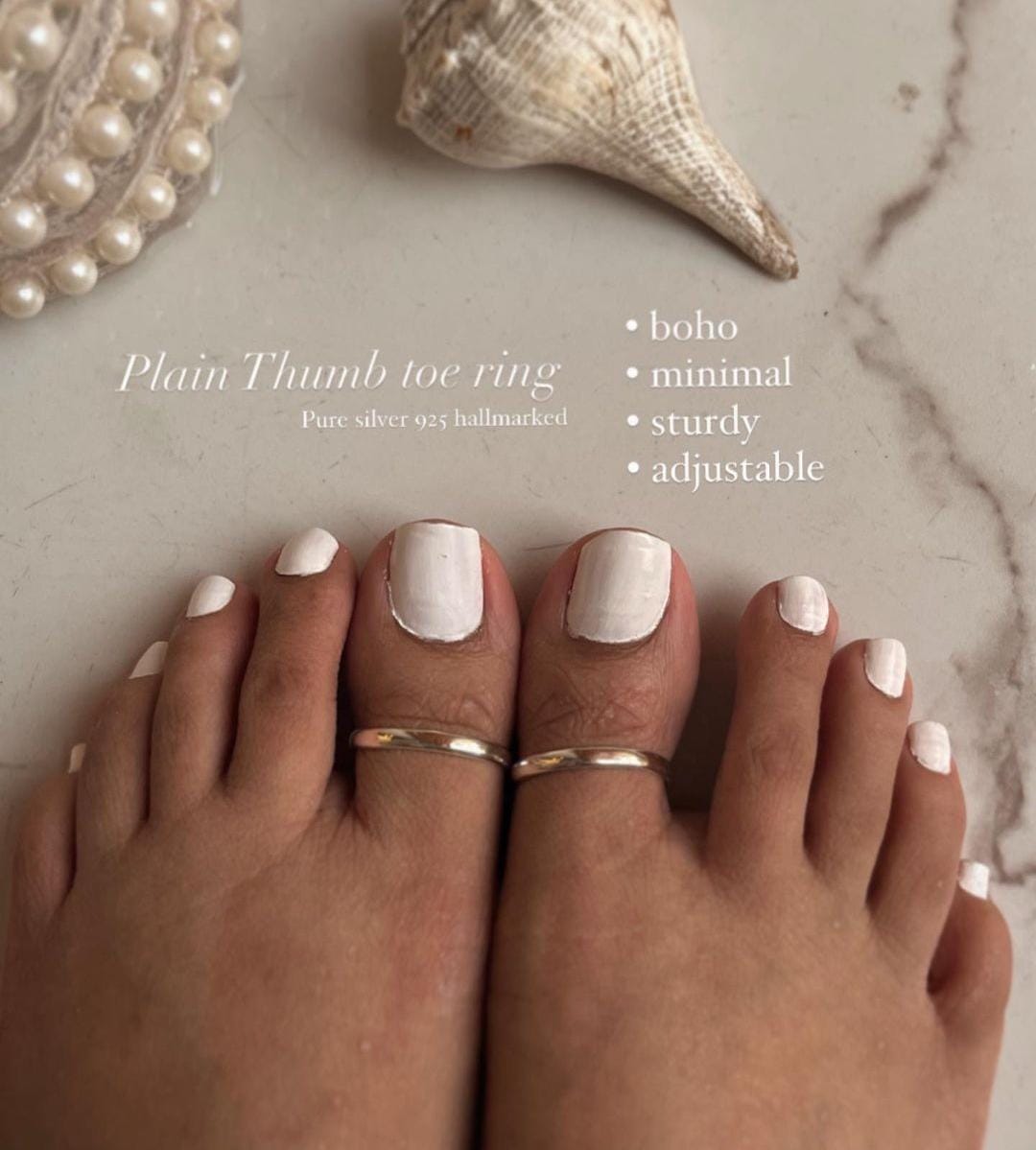 Sleek Pure Silver Thumb Toe Ring