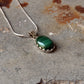 925 Sterling Silver Malachite Oval Vintage Motif Handcrafted Pendant