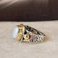 925 Sterling Silver Baroque Pearl Rustic Fusion Handcrafted Ring