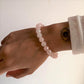 Rose Quartz Diamond Cut Crystal Bracelet 8MM