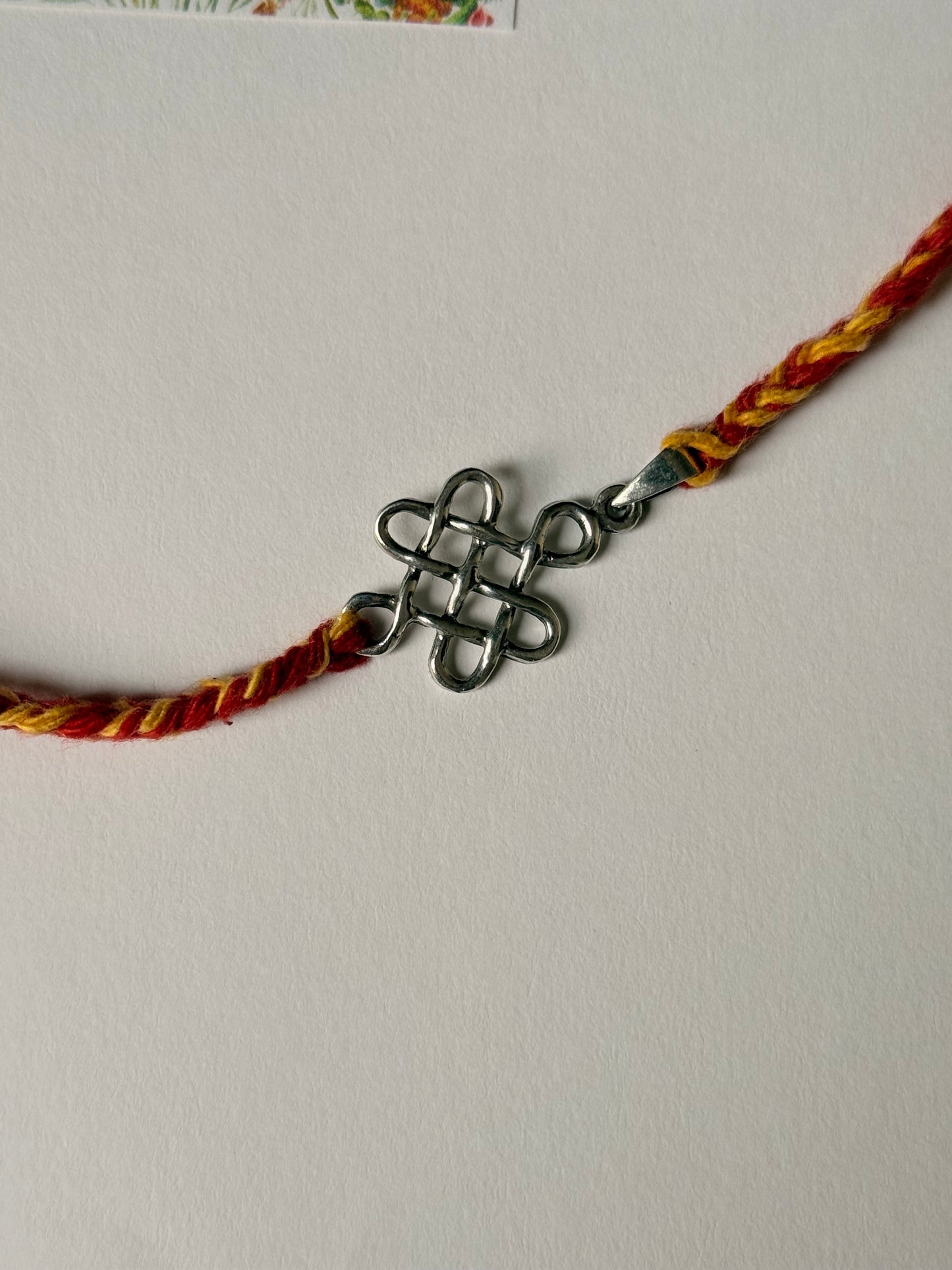 925 Sterling Silver Kolam Reusable as Pendant Handcrafted Rakhi