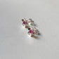 Ruby Lab Grown Flower 925 Sterling Silver Studs