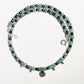 Blue Apatite & Pyrite Silver Charms Boho Choker Handcrafted Sterling Silver 925 Necklace