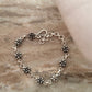 925 Sterling Silver Antique Style Small Flower Bracelet