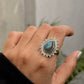 925 Sterling Silver Labradorite Pear Boho Statement Handcrafted Ring