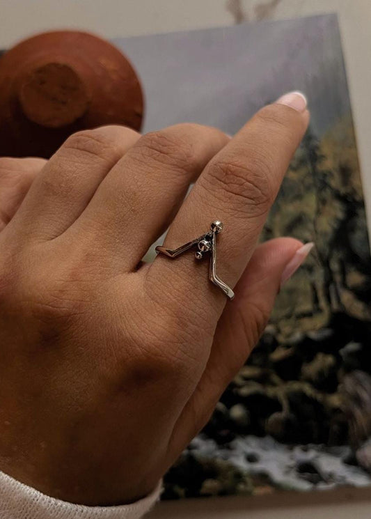 925 sterling silver V Tribey stackable ring
