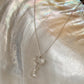 925 Sterling Silver Clear Quartz Butterfly, Clear Quartz Drop Handcrafted Necklace