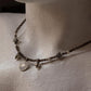925 Sterling Silver Smokey Quartz 2mm & Hill Tribe Coin Charm & Silver Beads Handcrafted Necklace