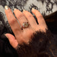 925 Sterling Silver Multi Tourmaline Flower Statement Ring