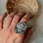 925 Sterling Silver Antique Ghungroo Handcrafted Adjustable Ring